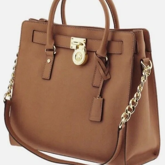 Michael Kors Hamilton Large Luggage Brown Tote - Picture 6 of 6